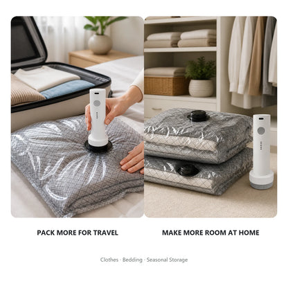 Cordless vacuum storage kit for travel packing and home organization