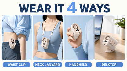 4-in-1 Rechargeable Waist Fan with 100-Speed Control