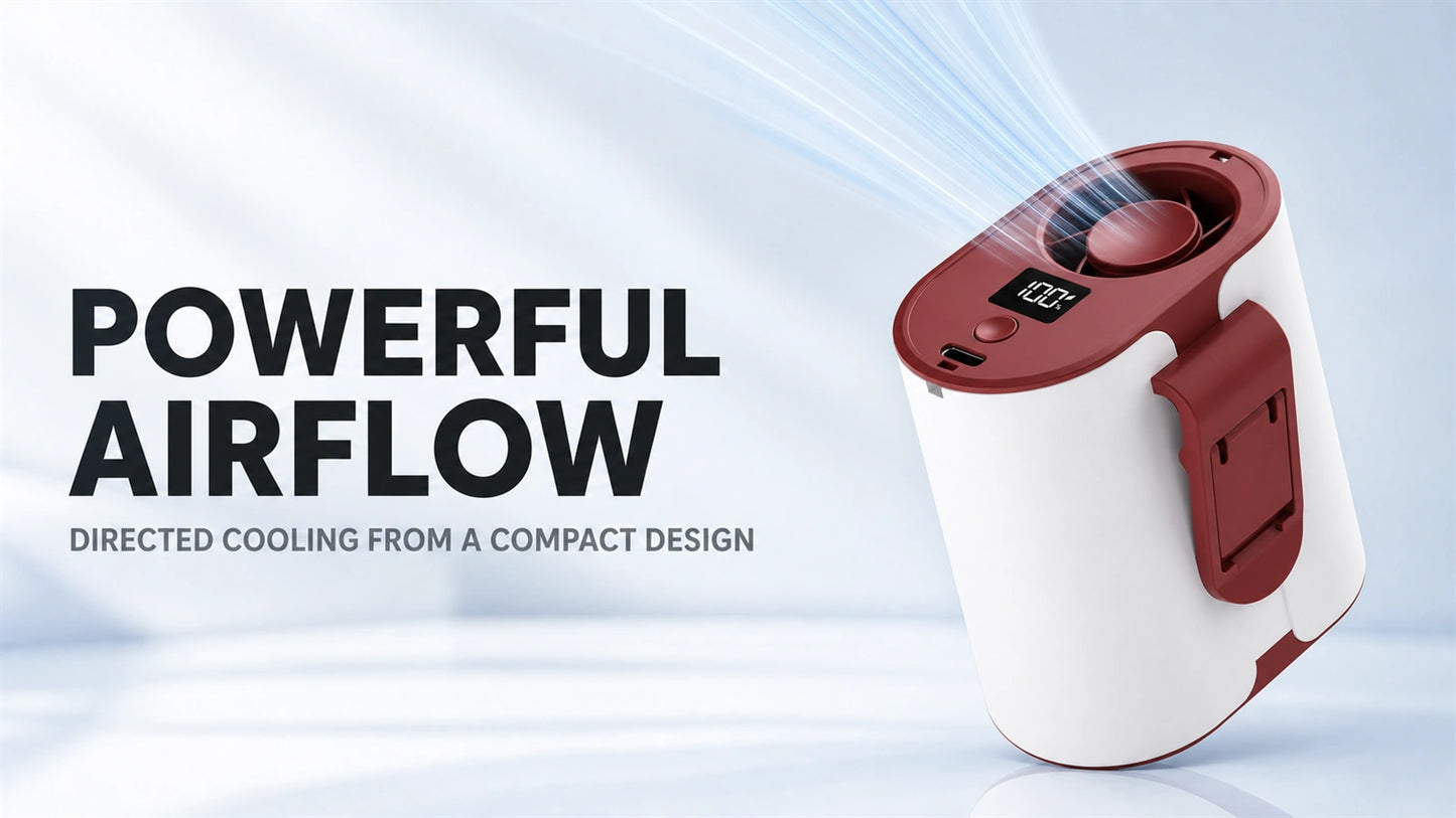 4-in-1 Rechargeable Waist Fan with 100-Speed Control