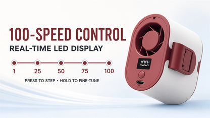 4-in-1 Rechargeable Waist Fan with 100-Speed Control