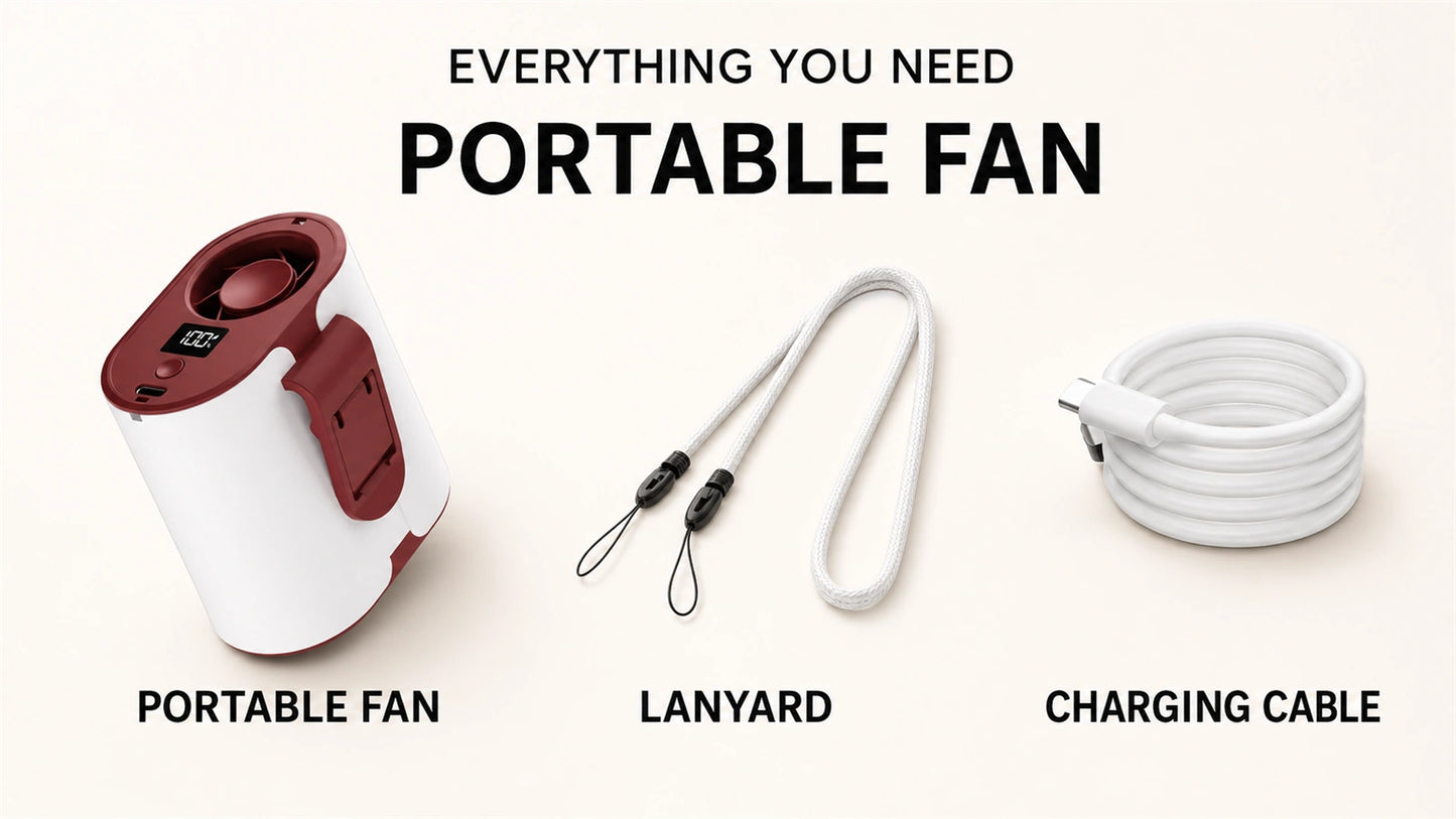 4-in-1 Rechargeable Waist Fan with 100-Speed Control