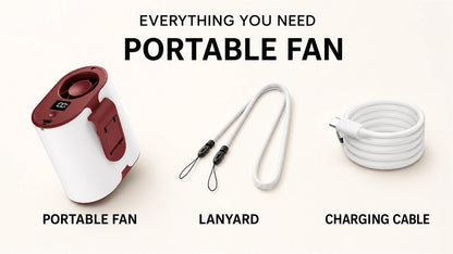 4-in-1 Rechargeable Waist Fan with 100-Speed Control