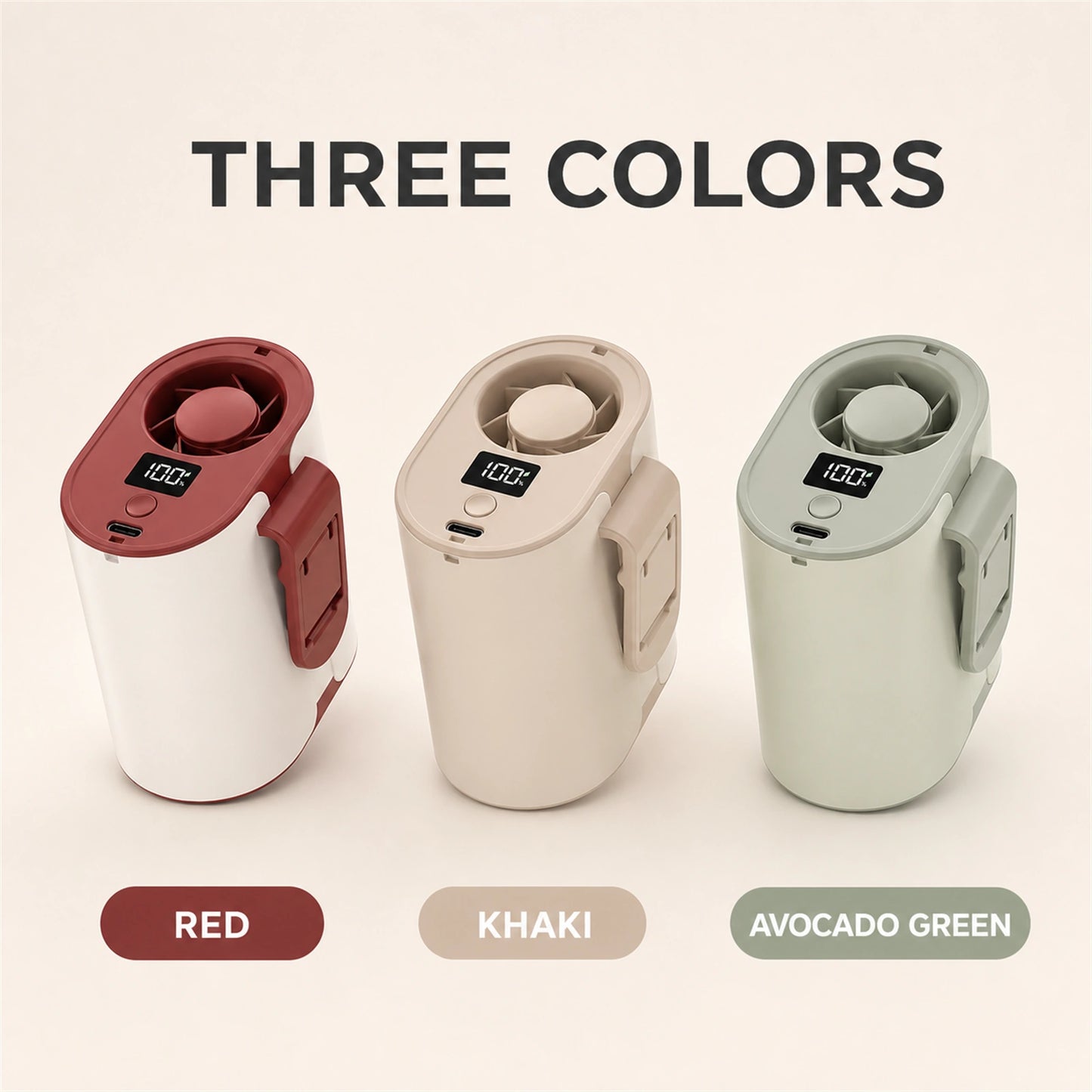 4-in-1 Rechargeable Waist Fan with 100-Speed Control