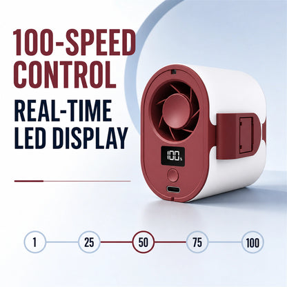 4-in-1 Rechargeable Waist Fan with 100-Speed Control