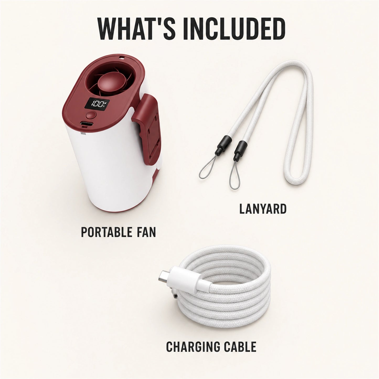 4-in-1 Rechargeable Waist Fan with 100-Speed Control